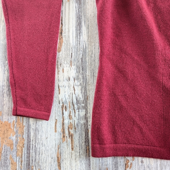 Vintage Merino Wool Red Collared Cardigan Women's Medium - Picture 7 of 8